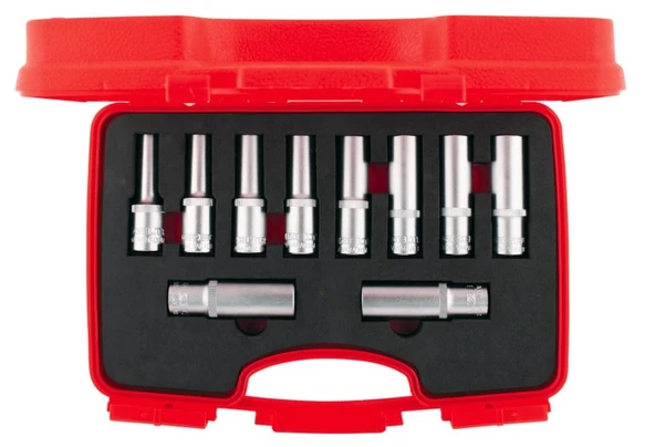 İzeltaş 1108 00 6010 1/2'' Altı Köşe Derin Lokma Takımı 10 Parça ürün görseli 1