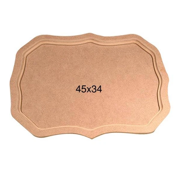 Ahşap Dalgalı Tepsi 45x34cm T696 ürün görseli 1