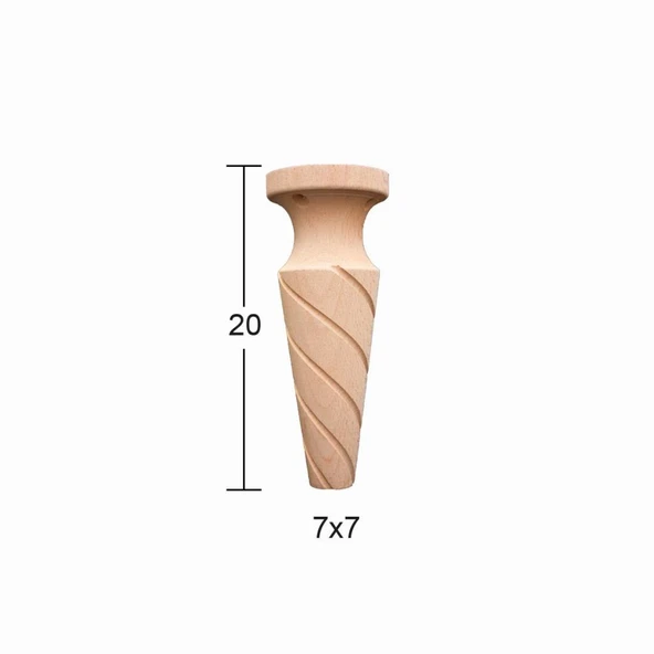Gürgen Çizgili Ayak 20cm Doğal Ağaç FT-02 ürün görseli 1