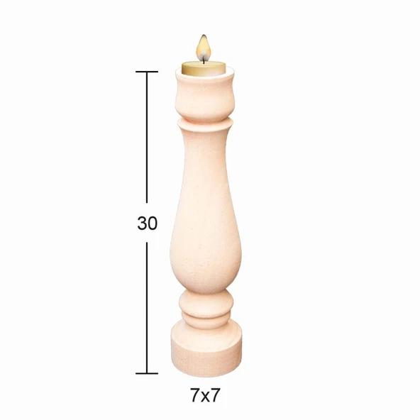 Ahşap Şamdan ŞA-45 ürün görseli 1