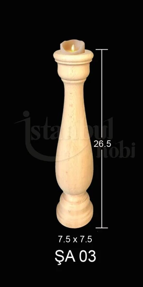 Ahşap Şamdan ŞA-03 ürün görseli 1
