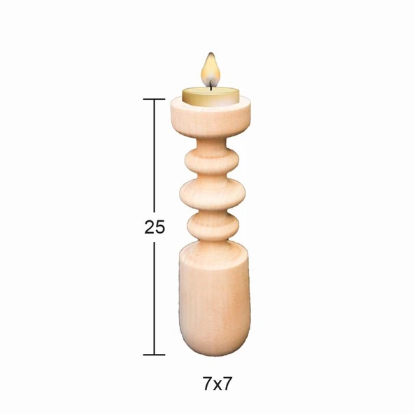 Ahşap Şamdan ŞA-23 ürün görseli 1