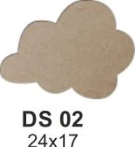 Ahşap Bulut Pano Küçük 24x17cm DS-02 ürün görseli 1