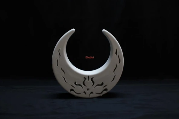 Seramik Laleli Küçük Hilal 15cm O-26 ürün görseli 1