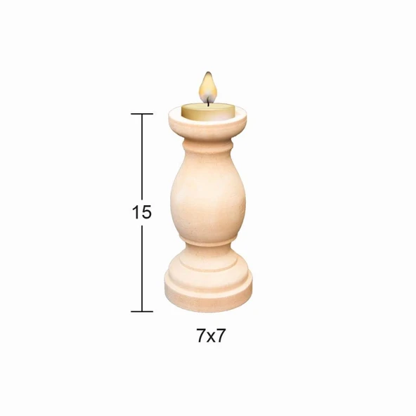 Ahşap Şamdan ŞA-38 ürün görseli 1