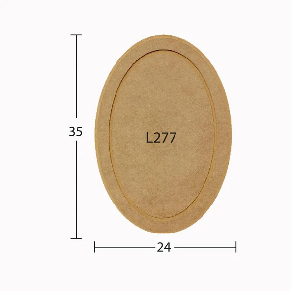 Ahşap Oval Supla 35x24cm L277 ürün görseli 1