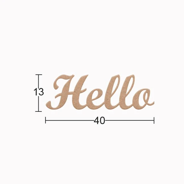 Ahşap Hello Yazısı DS-121 ürün görseli 1
