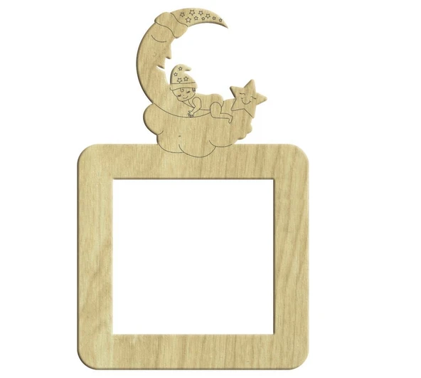 Kızım Uyuyor Ahşap Pirizlik 17x10,5cm L-071 ürün görseli 1