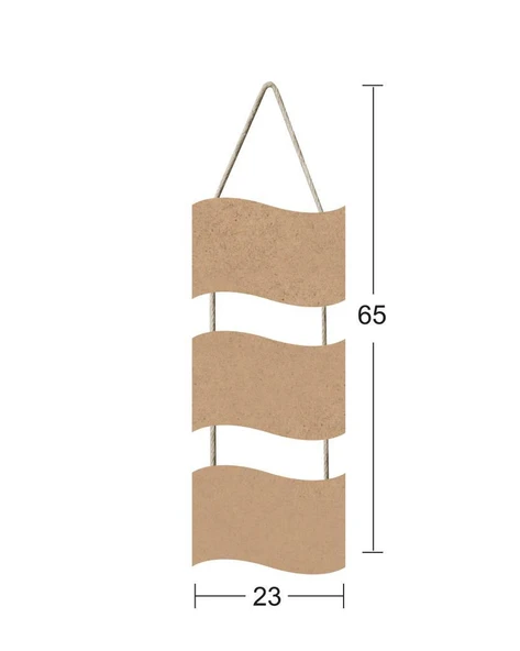 Askılı 3 lü Ahşap Pano 65x23cm F725 ürün görseli 1