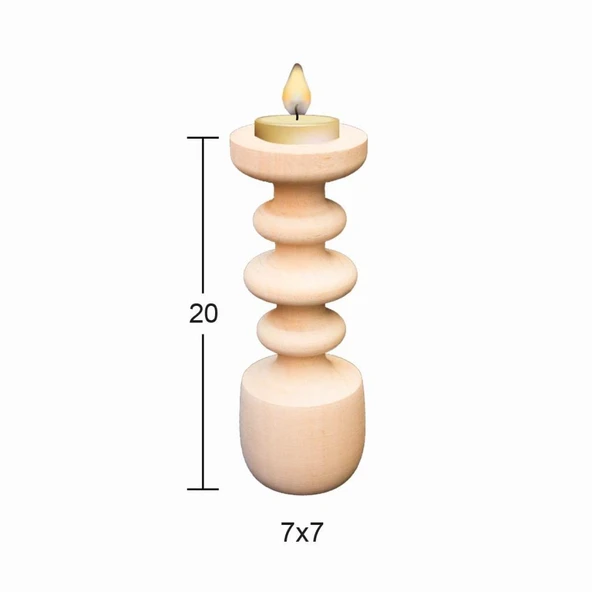 Ahşap Şamdan ŞA-24 ürün görseli 1
