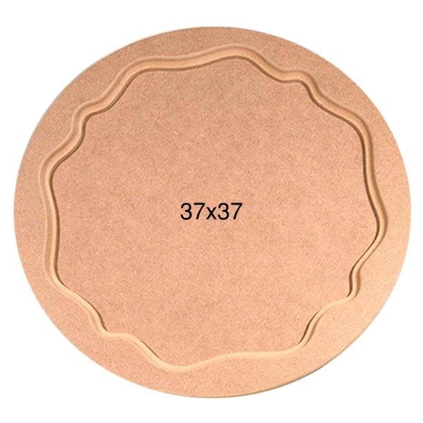 Ahşap Yuvarlak Tepsi 37x37cm T694 ürün görseli 1