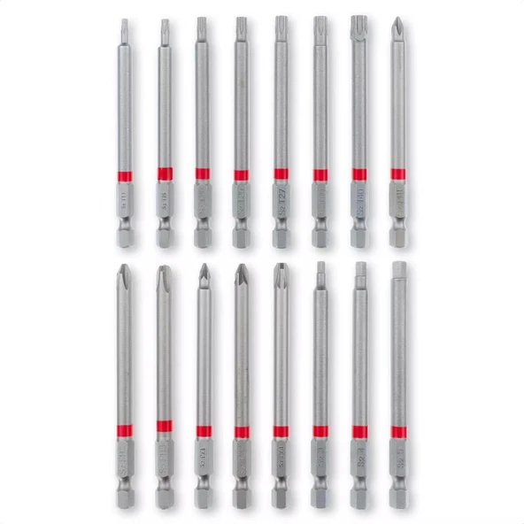 Einhell M-CASE 16 Parça Vidalama Bits Uç Seti 90mm 49118973 - Resim 2