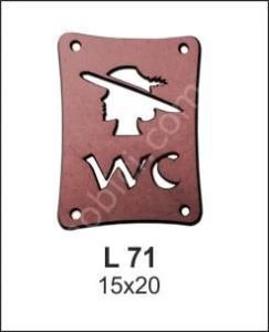 Kadın Wc Kapı ve Duvar Pano L-71 ürün görseli 1