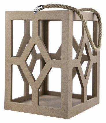 Dekoratif Halatlı Ahşap Mumluk-Fenerlik Obje R-303 ürün görseli 1