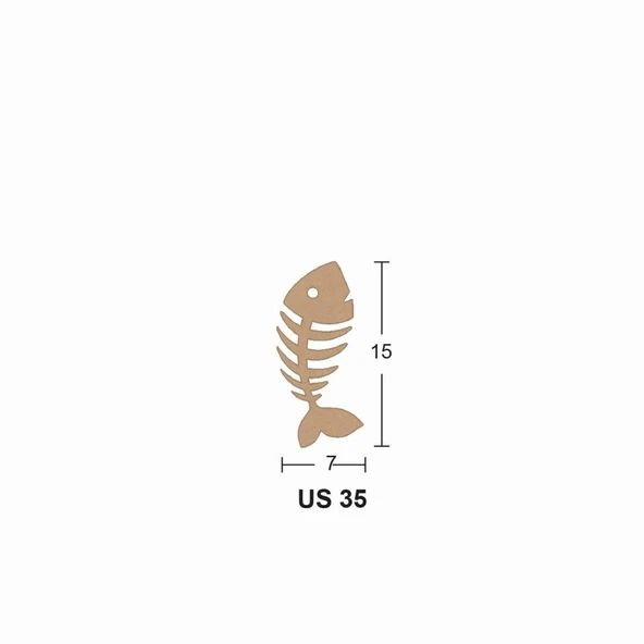 Ahşap Küçük Eğik Kılçık 15x7cm 8mm US35 ürün görseli 1