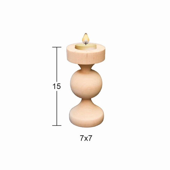 Ahşap Şamdan ŞA-27 ürün görseli 1