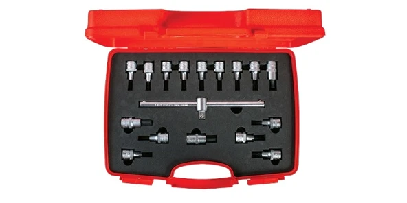 İzeltaş 1113006017 1/2'' Lokmalı Allen ve Star (Torx®) Uç Takımı 17 Parça ürün görseli 1