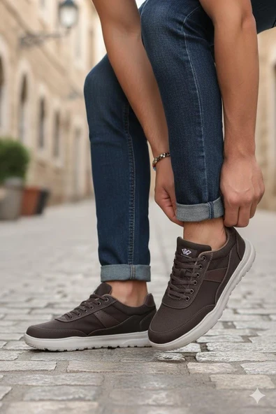 Fort 0226 Dks Keten Rahat Hafif Sneaker Erkek Ayakkabı ürün görseli 1