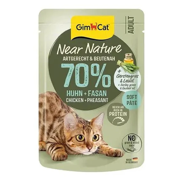 GimCat Near Nature Ezme Tavuklu ve Sülün Etli Yetişkin Kedi Konservesi 85 Gr ürün görseli 1