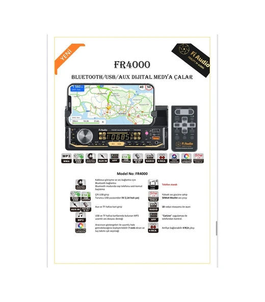Fi Audio Fr4000 Telefon Standlı Bluetooth/usb/aux Dijital Medya Ç ürün görseli 1