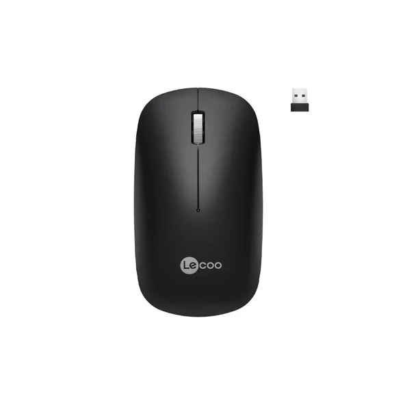 Lenovo Lecoo WS214-BK Sessiz Ergonomik Optik Kablosuz Mouse ürün görseli 1