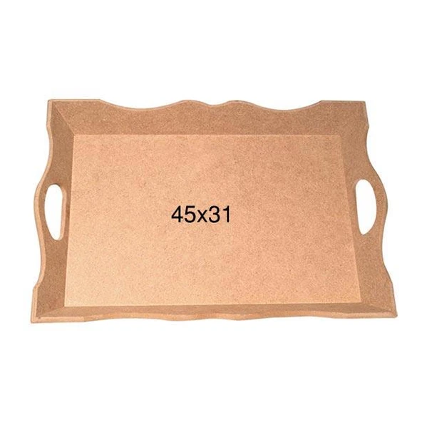 Ahşap Kulplu Tepsi 45x31cm T705 ürün görseli 1