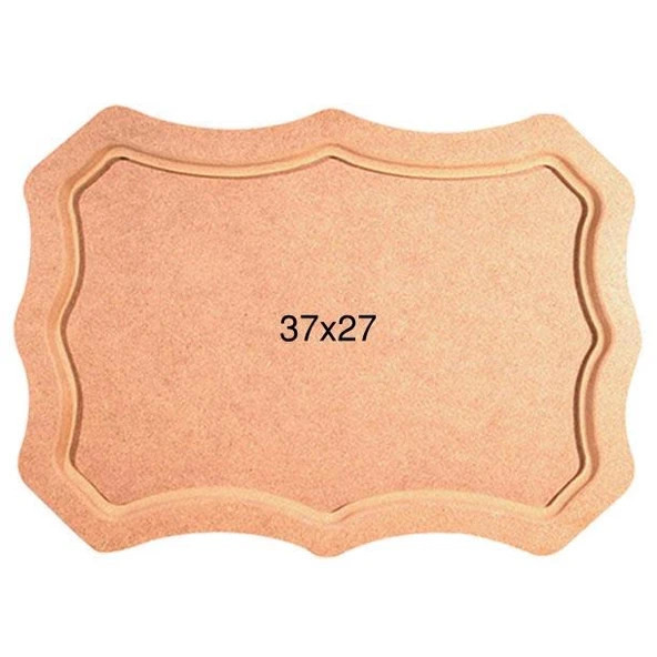 Dalglaı Ahşap Tepsi 37x27cm T693 ürün görseli 1