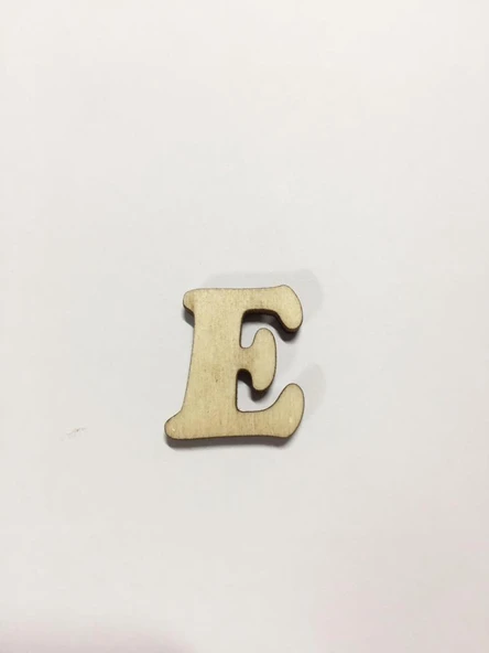 2,5cm Ahşap Harf ve Rakamlar - E ürün görseli 1