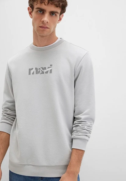 Mavi M0S10402 Logo Baskılı Erkek Sweatshirt - Resim 3