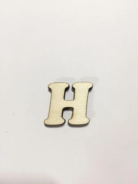 2,5cm Ahşap Harf ve Rakamlar - H ürün görseli 1