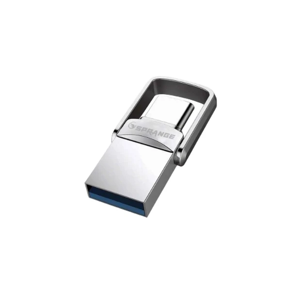 2'si 1 Arada USB 3.2 Type-C Ve USB 64GB Metal Flash Disk ürün görseli 1