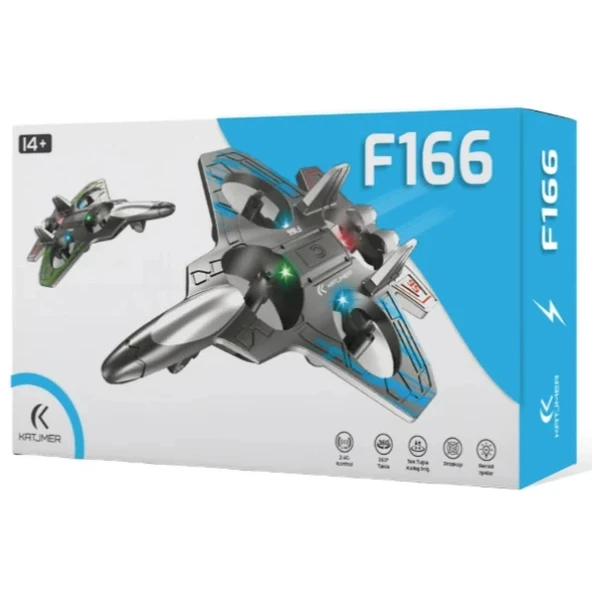 F166 Uçak Drone 3 Bataryalı ürün görseli 1