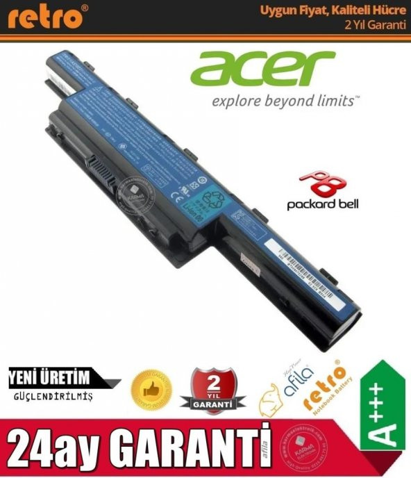 Packard Bell Easynote TE11BZ TE11HC Notebook Bataryası  Pili ürün görseli 1