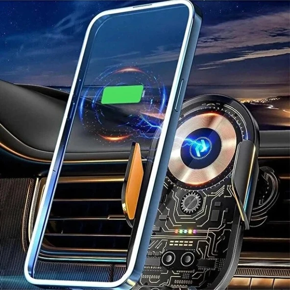 Araç İçi Kablosuz Şarjlı Telefon Tutucu ürün görseli 1