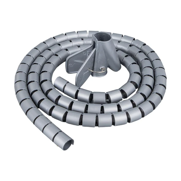 Powermaster PM-15942 22 Mm Gri 1 Metre Spiral Kablo Toplayıcı (Sabitleyici Parça) ürün görseli 1