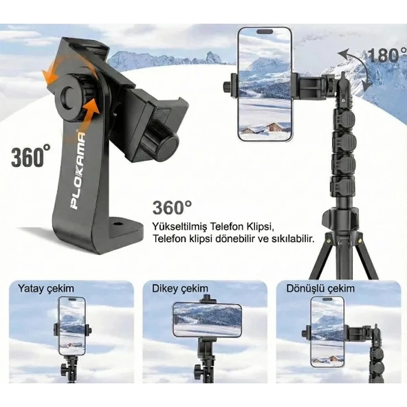 Çantalı Kumandalı Tripod - Resim 5