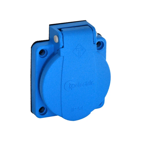 TP Electric 3101-310-0900 Vidalı Bağlantı 16A Pano Prizi Mavi ürün görseli 1