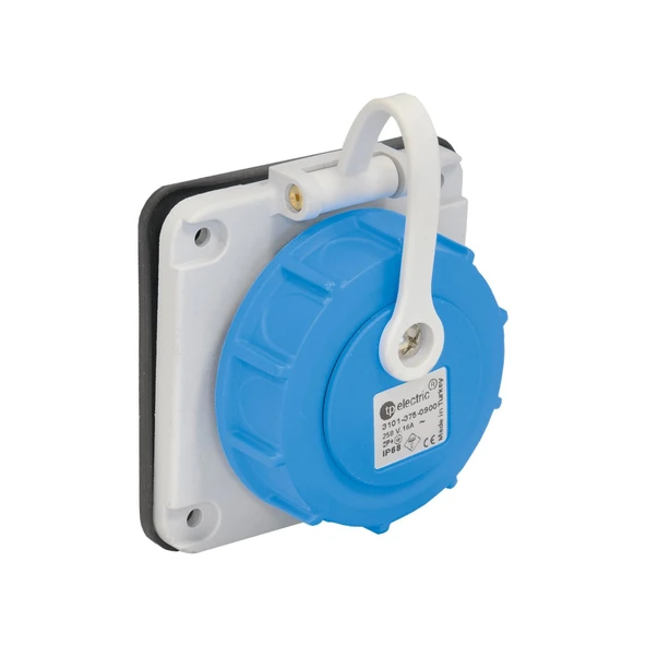 TP Electric 3101-375-0900 Vidalı Bağlantı 16A Kauçuk Makine Prizi Mavi ürün görseli 1