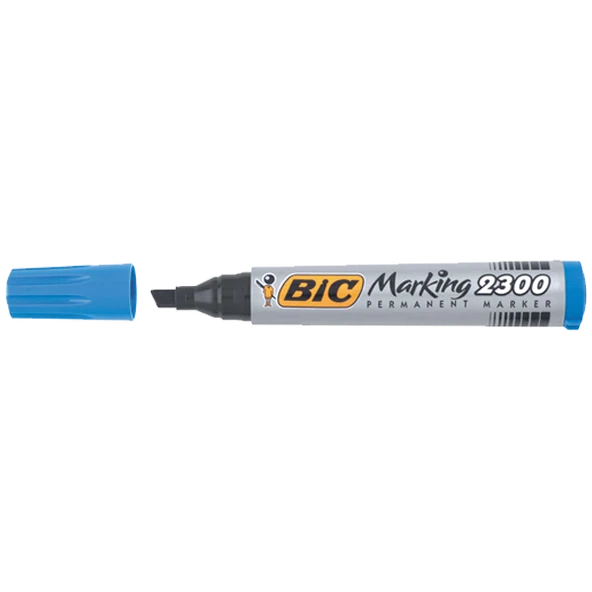 Bic Markör Kesik Uç Kalem Mavi 2300 820925 (1 Paket 12 Adet) ürün görseli 1