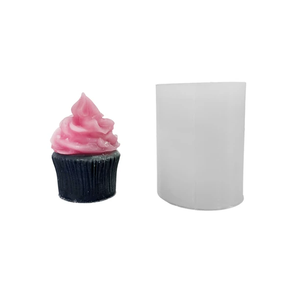 Silikon 3D Cupcake Muffin Mum Kalıbı ürün görseli 1