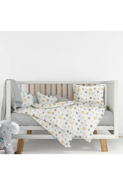 Flanel (Pazen) Kumaşından %100 Pamuklu Bebek Nevresim Takımı - 100x150 ürün görseli 1