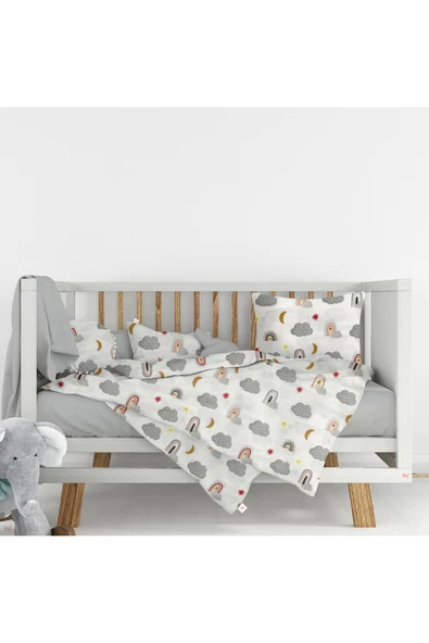 Flanel (Pazen) Kumaşından %100 Pamuklu Bebek Nevresim Takımı - 100x150 ürün görseli 1