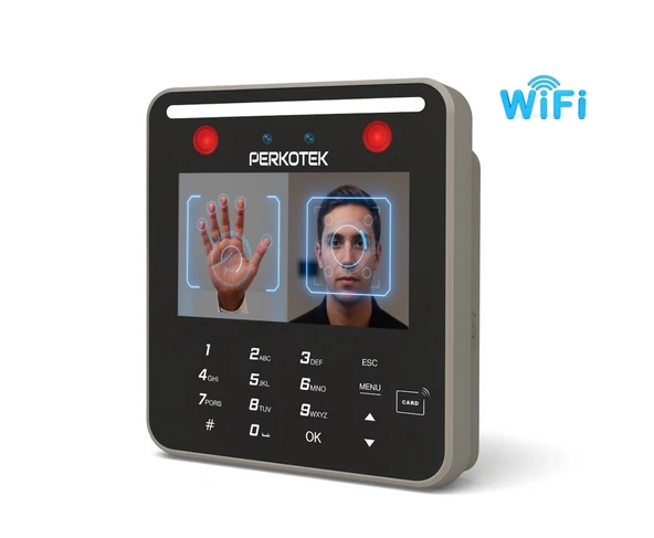 Perkotek YT 32 Yüz Tanıma ve Avuç İçi Damar Tanıma Cihazı Proximity kart Wifi Destekli Personel Takip Cihazı ürün görseli 1