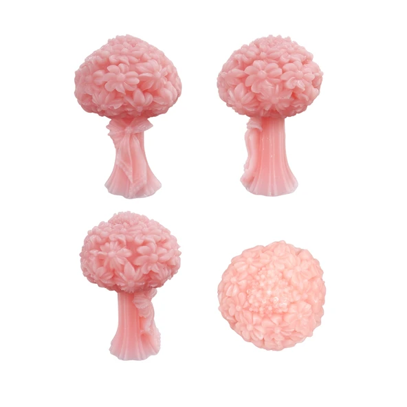 Silikon 3D Kurdeleli Çiçek Buketi Mum Kalıbı - Resim 2