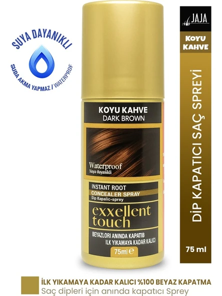 Jaja Exxellent Touch Dip Kapatıcı Saç Spreyi Koyu Kahve 75 ml ürün görseli 1