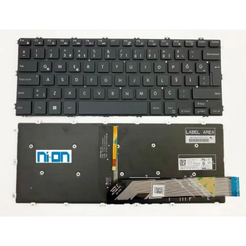 Nion Dell inspiron 5485 uyumlu Laptop Notebook Klavye (Siyah Aydınlatmalı TR) ürün görseli 1