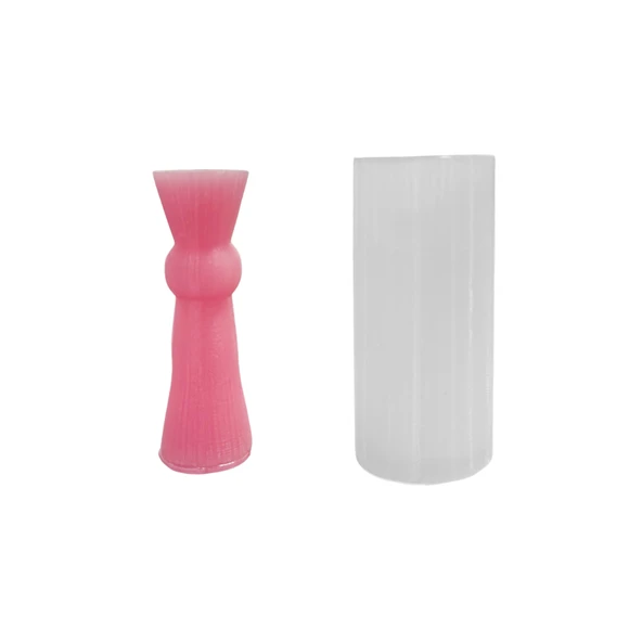 Silikon 3D Küre Boğumlu Sütun Mum Kalıbı ürün görseli 1
