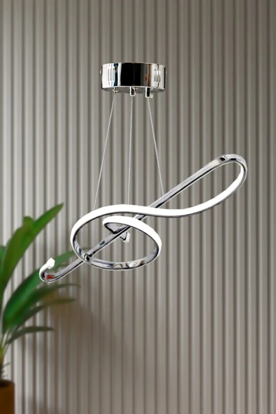 Luna Lighting Melodi Model Krom Renk Metal Salon Mutfak Oturma Yatak Odası Modern Led Sarkıt Avize ürün görseli 1
