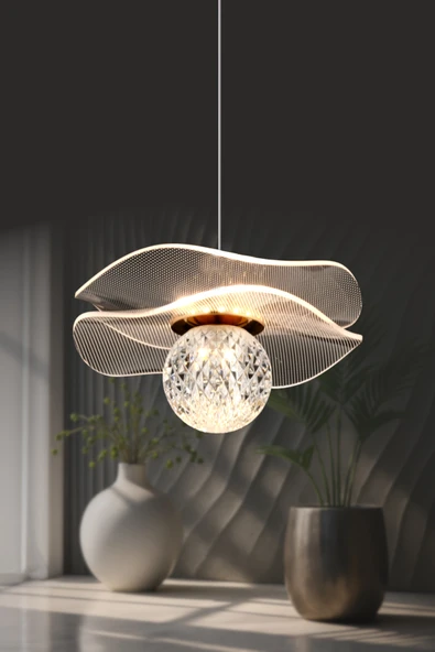 Luna Lighting Rose Gül Model Gold Kaplama 3renk Metal Salon Mutfak Oturma Yatak Odası Modern Led Sarkıt Avize ürün görseli 1