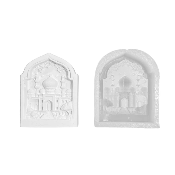 Silikon 3D Cami Motifli Taş Tozu ve Mum Kalıbı ürün görseli 1